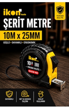 Şerit Metre 10m X 25mm Profesyonel Ölçü Metresi Dayanıklı Gövde Kilitli Mekanizma Hassas Ölçüm 10 M Şerit Metre 10m X 25mm Profesyonel Ölçü Metresi Dayanıklı Gövde Kilitli Mekanizma Hassas Ölçüm 10 M