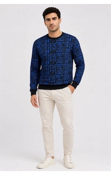 Freedom Storee Erkek Siyah Mavi Yazı Desenli İki İplik Şardonlu Sweatshirt Çok Renkli Freedom Storee Erkek Siyah Mavi Yazı Desenli İki İplik Şardonlu Sweatshirt Çok Renkli