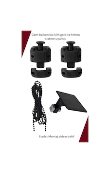Cam Balkon Kilidi - Lüx Kilit - 2 Adet - Gold Ve Fırtına Sistem Uyumlu Cam Balkon Kilidi - Lüx Kilit - 2 Adet - Gold Ve Fırtına Sistem Uyumlu