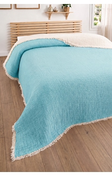 5 Katlı Dolgulu Müslin Yorgan 240x260 Cm- Battal Boy Yatak Örtüsü Turkuaz 5 Katlı Dolgulu Müslin Yorgan 240x260 Cm- Battal Boy Yatak Örtüsü Turkuaz