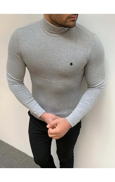 Modefendi Slim Fit A Kalite Pamuk Tam Boğazlı Kazak Gri