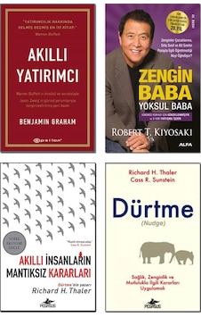 Akilli Yatirimci + Zengin Baba Yoksul Baba + Akilli İnsanlarin Mantiksiz Kararlari + Durtme 4 Set Akilli Yatirimci + Zengin Baba Yoksul Baba + Akilli İnsanlarin Mantiksiz Kararlari + Durtme 4 Set