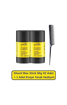 Got2b Glued Wax Stick 50 GR X2 Adet + 1 Adet Krepe Tarak Hediye Got2b Glued Wax Stick 50 GR X2 Adet + 1 Adet Krepe Tarak Hediye
