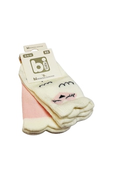 Bibaby Bebek Çorabı 2 li 0-6 Ay - Ekru - Pembe "Karışık Renkli" Bibaby Bebek Çorabı 2 li 0-6 Ay - Ekru - Pembe "Karışık Renkli"