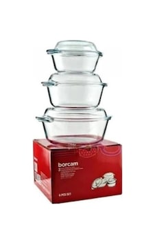 159021 Borcam Kapaklı Tencere 3 Lü Set 6 Parça 159021 Borcam Kapaklı Tencere 3 Lü Set 6 Parça