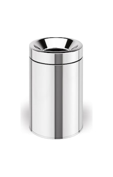 Çöp Kovası, Çemberli, 3lt, Ø16.7xh26cm - Parlak Paslanmaz Çelik