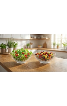 Selka Home 2'li Cam Salata Kasesi Şeffaf