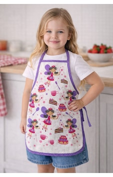 3-5 Yaş Çocuk Mutfak Önlüğü 35x50 Cm Su Geçirmez, Leke Tutmaz, Pamuk Polyester Karışımlı Mor 3-5 Yaş Çocuk Mutfak Önlüğü 35x50 Cm Su Geçirmez, Leke Tutmaz, Pamuk Polyester Karışımlı Mor