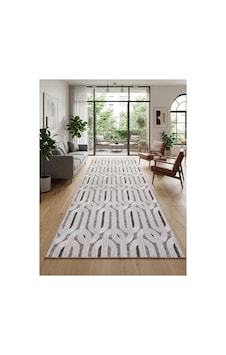 Kaymaz Jel Taban Modern Geometrik Desenli Yolluk Yıkanabilir Koridor Mutfak Halısı Gri Bej Kaymaz Jel Taban Modern Geometrik Desenli Yolluk Yıkanabilir Koridor Mutfak Halısı Gri Bej