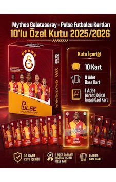 Mythos Pulse Galatasaray Futbolcu Kartları 10'lu Özel Kutu 2025/2026 Resmi Lisanslı Mythos Pulse Galatasaray Futbolcu Kartları 10'lu Özel Kutu 2025/2026 Resmi Lisanslı