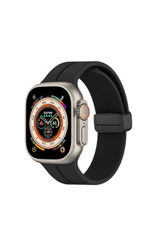 Uruchı Watch Manyetik Silikon Kordon 42/44/45/49/l Kadın Erkek Spor Kordon İwatch Watch Serisi 8 7 6 5 4 3 2 1 Se Ultra İle Uyumlu, Siyah Sku: Zeus8690010094667