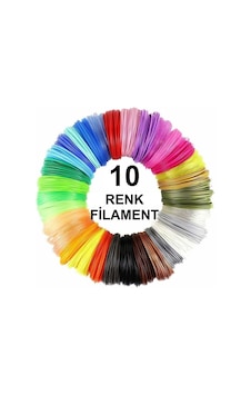 3D Kalem Yazıcı için 10 renk 100 metre (10x10 metre) PLA Filament 3D Kalem Yazıcı için 10 renk 100 metre (10x10 metre) PLA Filament