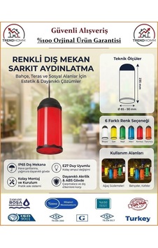 Trendhomm Ağaç Feneri - Dekoratif Bahçe Feneri - Su Geçirmez - Kırmızı Trendhomm Ağaç Feneri - Dekoratif Bahçe Feneri - Su Geçirmez - Kırmızı