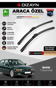 S-dizayn Bmw 7 Serisi E38 Ön Cam Silecek Seti 1994-2001 Premium Araca Özel 60-60 Cm A+ Kalite Aocs-1