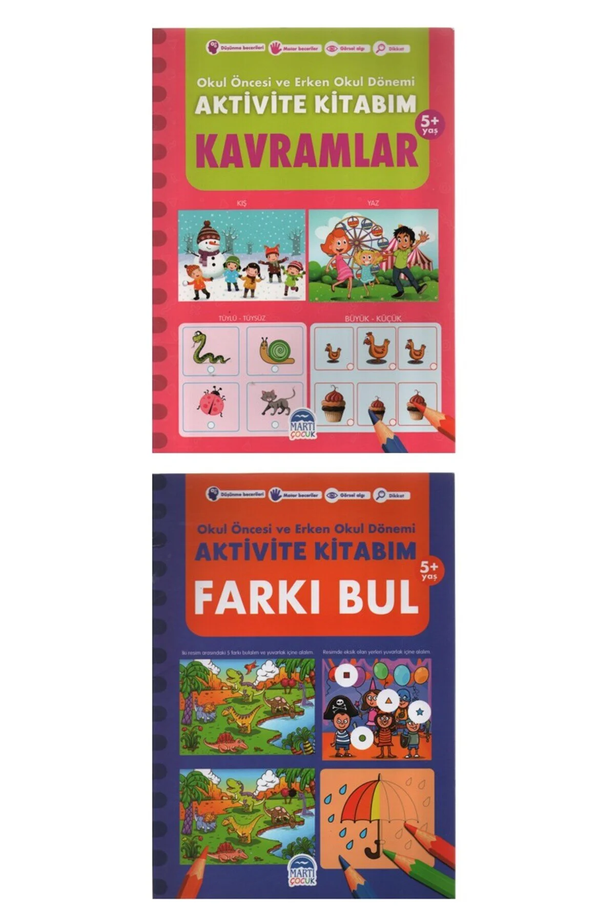 5+ Yaş Okul Öncesi Ve Erken Okul Dönemi Aktivite Kitabım Farkı Bul-kavramlar -2 Kitap