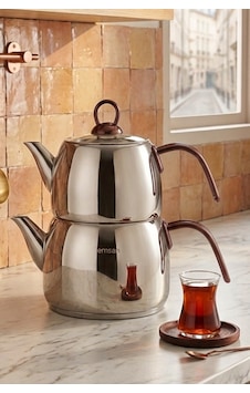 Emsan Teatanyum Midi İndüksiyon Tabanlı Çaydanlık Takımı 1.0-1.8 Lt Bronz Emsan Teatanyum Midi İndüksiyon Tabanlı Çaydanlık Takımı 1.0-1.8 Lt Bronz