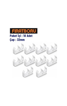 Fırat Çiftli Boru Kelepçesi 32mm, 10 Adet, 7b33000034 Standart Fırat Çiftli Boru Kelepçesi 32mm, 10 Adet, 7b33000034 Standart