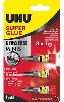 Uhu Super Glue 3'lü Mini Japon Yapıştırıcı 1 G x 3 Adet Uhu Super Glue 3'lü Mini Japon Yapıştırıcı 1 G x 3 Adet