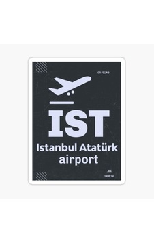Istanbul Atatürk Hava Limanı 14 Cm 2 Adet Sticker