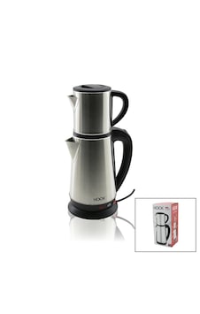 Elektrikli Çay Makinesi Çaycı Set 1.8lt Su Isıtıcı Pls.+ 0.8lt Demlik Çelik Taban 1800w 360 Derece G