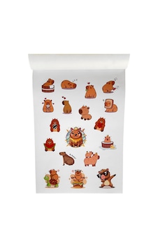Karışık Sticker Defter 2 Sayfa Capybara Kapibara Diğer Karışık Sticker Defter 2 Sayfa Capybara Kapibara Diğer
