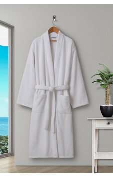 Ev, Otel, Spa Bornozu Tek Beden L/xl Premium Kalite Beyaz