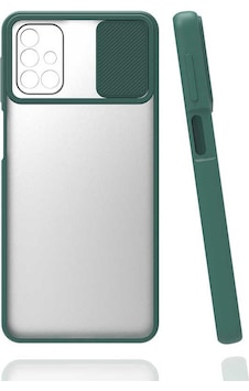Kilifone - Samsung Uyumlu Galaxy M31s - Kılıf Slayt Sürgülü Arkası Buzlu Lensi Kapak - Koyu Yeşil Kilifone - Samsung Uyumlu Galaxy M31s - Kılıf Slayt Sürgülü Arkası Buzlu Lensi Kapak - Koyu Yeşil