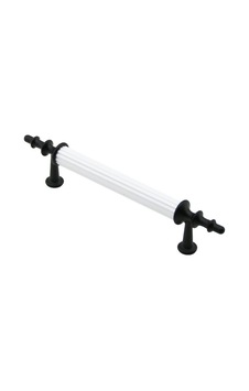 10 Adet Beyaz - Siyah Boru Kulp 9.6cm 5468 Çok Renkli