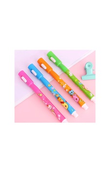 Mor Işıklı Sihirli Görünmez Kalem Işıklı Kalem İnvisible İnk Pens Uv Led Light 4 Ad Renkli