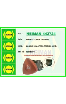 Bescher Dortlu Flasor Dugmesı Laguna Iı-master Iı-trafıc Iı 4 Fıs Neıman 442724 8200442724 Bescher Dortlu Flasor Dugmesı Laguna Iı-master Iı-trafıc Iı 4 Fıs Neıman 442724 8200442724