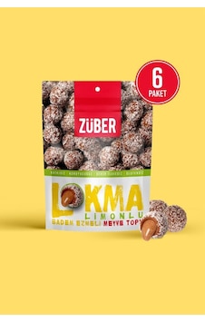 Züber Lokma Limonlu Badem Ezmeli Meyve Topu 6 x 96 G Züber Lokma Limonlu Badem Ezmeli Meyve Topu 6 x 96 G