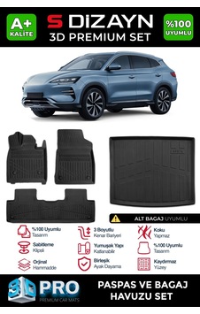 S-dizayn Byd Seal-u 3d Pro Havuzlu Paspas Ve Alt Bagaj Havuzu Seti 2'li Set 2024 Üzeri A+ Kalite