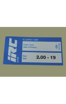 İç Lastik 2.00-19 8618 Irc İç Lastik 2.00-19 8618 Irc
