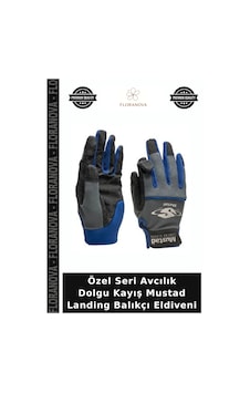 Floranova Özel Seri Avcılık Dolgu Kayış Mustad Landing Balıkçı Eldiveni Çok Renkli