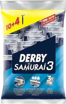 Derby Samurai 3 Tıraş Bıçağı 14'lü Derby Samurai 3 Tıraş Bıçağı 14'lü