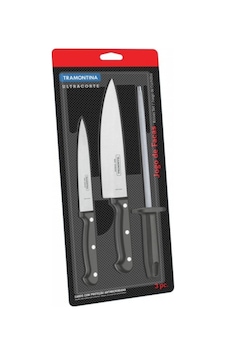 Tramontina 23899/072 Bıçak 3'lü + Masat Seti Blisterli Tramontina 23899/072 Bıçak 3'lü + Masat Seti Blisterli