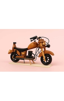 Retro Ahşap Vintage Motosiklet Biblo Orta Boy Retro Ahşap Vintage Motosiklet Biblo Orta Boy