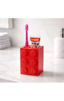Fibrika Store Brick Tasarım Dekoratif Diş Fırçalık Ve Macun Tutucu Kırmızı Fibrika Store Brick Tasarım Dekoratif Diş Fırçalık Ve Macun Tutucu Kırmızı