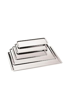 Paslanmaz Çelik Servis Sunum Tepsisi 33x13cm Pastane Tepsi Yaşam Boyu Garantili Ultra Lüks Rostfrei Çok Renkli
