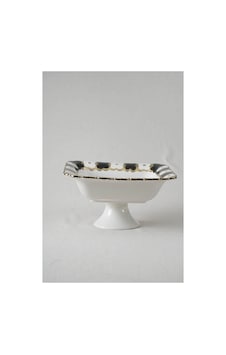 Acar Porselen Kare Ayaklı Sunum Kasesi 25x25x13 Cm Siyah - Beyaz Acar Porselen Kare Ayaklı Sunum Kasesi 25x25x13 Cm Siyah - Beyaz