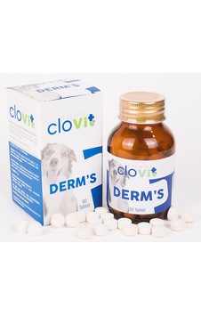 Clovit Dog Derm's Sağlıklı Deri ve Tüyler İçin Gerekli Olan Çinko 90 Tablet