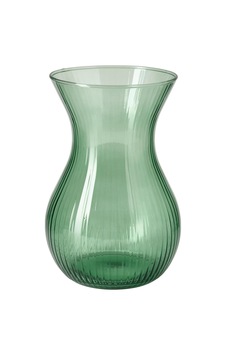 Cam Vazo, Yeşil, 18 Cm