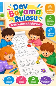Basit Matematik İşlemleri Rulo Boyama Kağıdı 45cmx2m - 924004165 Basit Matematik İşlemleri Rulo Boyama Kağıdı 45cmx2m - 924004165