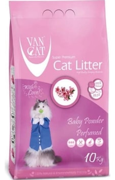 Vancat Bebek Pudralı İnce Taneli Topaklaşan Bentonit Kedi Kumu 10 KG Vancat Bebek Pudralı İnce Taneli Topaklaşan Bentonit Kedi Kumu 10 KG