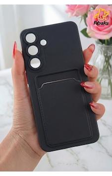 Fibaks Galaxy S25 Fe Uyumlu Kılıf Kamera Korumalı Kartlıklı Cüzdanlı Kırmızı Tuşlu Siyah Silikon Kapak Fibaks Galaxy S25 Fe Uyumlu Kılıf Kamera Korumalı Kartlıklı Cüzdanlı Kırmızı Tuşlu Siyah Silikon Kapak