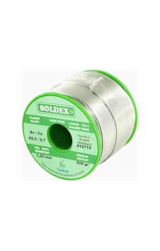 Sn: 99.3 - Cu: 0.7 - 500 Gr, 1 Mm - Kurşunsuz, Gümüşsüz Lehim Teli D59f6 Sn: 99.3 - Cu: 0.7 - 500 Gr, 1 Mm - Kurşunsuz, Gümüşsüz Lehim Teli D59f6