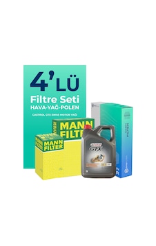 Mann Fiat Grande Punto 1.4 Benzinli Filtre Bakım Seti Castrol Motor Yağlı (2005-2013) 4 Lü Mann Fiat Grande Punto 1.4 Benzinli Filtre Bakım Seti Castrol Motor Yağlı (2005-2013) 4 Lü