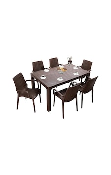 Depootoptan Mandella Elit Rattan 90 x 150 CM Nirvana Koltuk Masa Takımı Kahverengi Depootoptan Mandella Elit Rattan 90 x 150 CM Nirvana Koltuk Masa Takımı Kahverengi