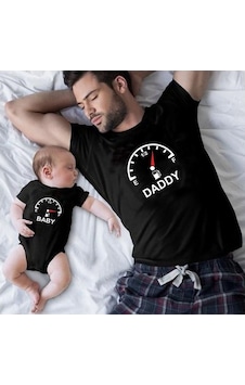Daddy Baby Benzin Baba Oğul Kız Tişört Zıbın Kombini Daddy Baby Benzin Baba Oğul Kız Tişört Zıbın Kombini