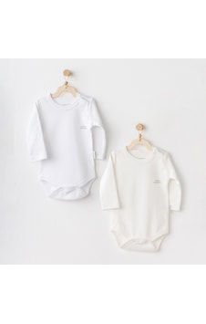 Andywawa Long Sleeve Basic 2'li Bebek Body Ac25210 Ekru Andywawa Long Sleeve Basic 2'li Bebek Body Ac25210 Ekru